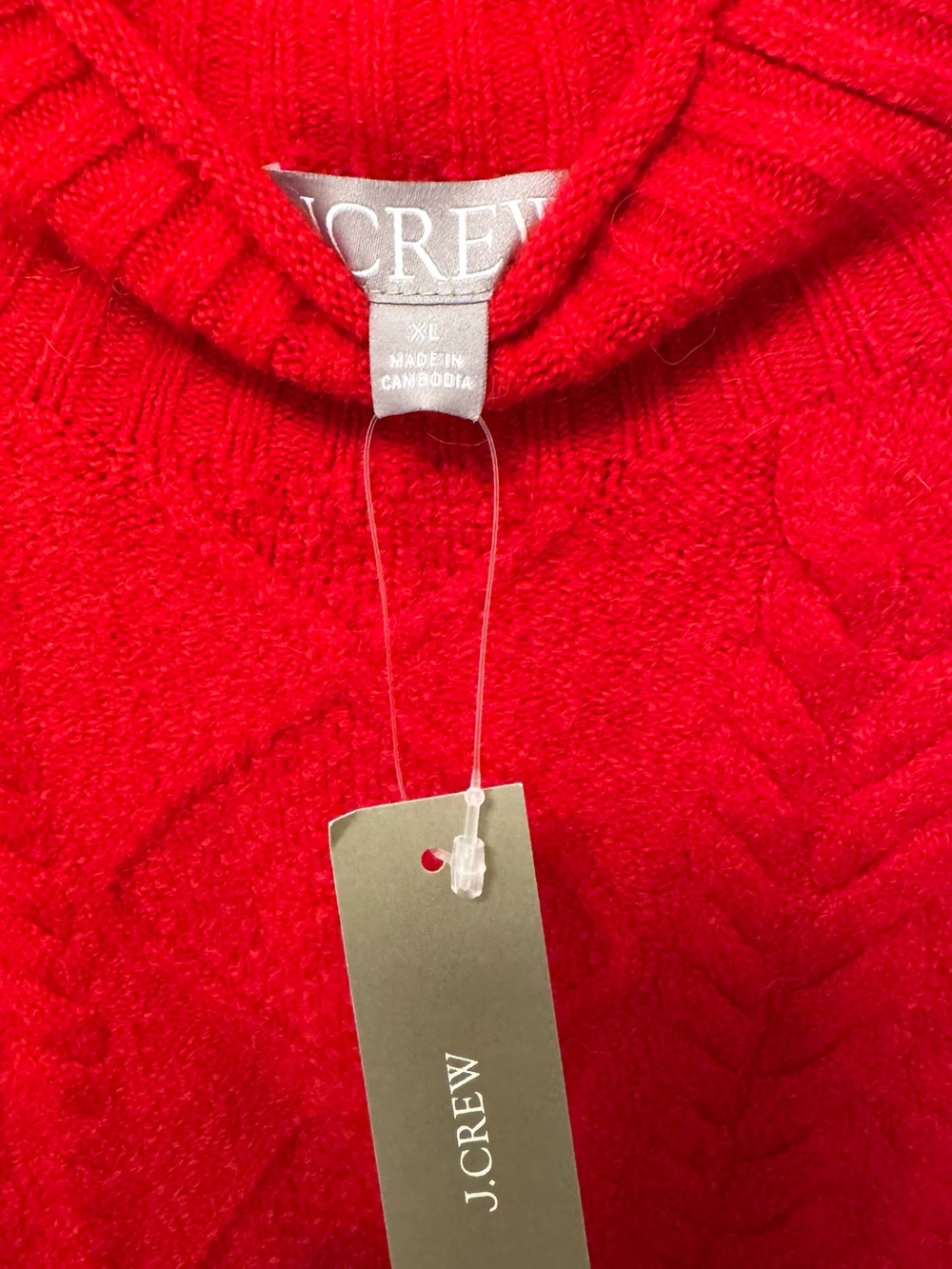 NWT J.Crew Cable-knit Rollneck Sweater in Supersoft Yarn XL - Picture 4 of 5